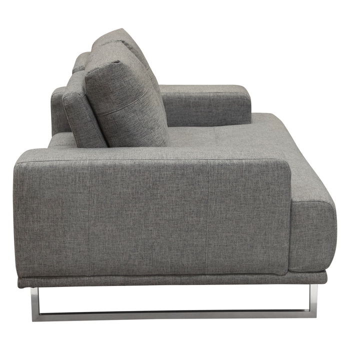 Russo Loveseat w/ Adjustable Seat Backs in Space Grey Fabric by Diamond Sofa