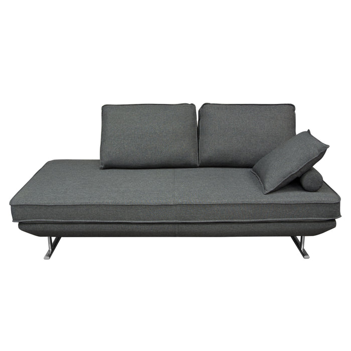 Dolce Lounge Seating Platform with Moveable Backrest Supports by Diamond Sofa - Grey Fabric