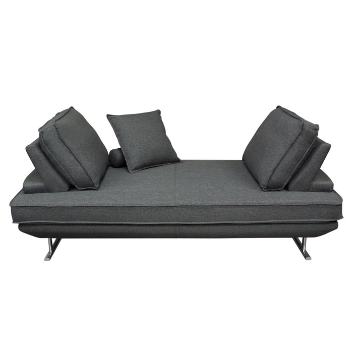 Dolce Lounge Seating Platform with Moveable Backrest Supports by Diamond Sofa - Grey Fabric