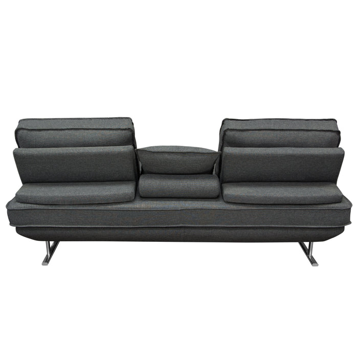Dolce Lounge Seating Platform with Moveable Backrest Supports by Diamond Sofa - Grey Fabric