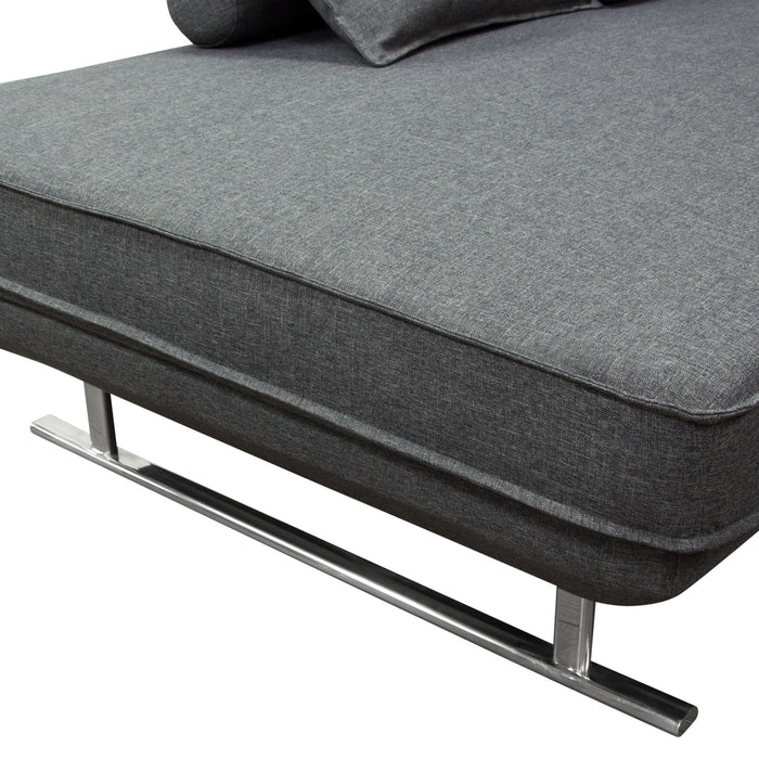 Dolce Lounge Seating Platform with Moveable Backrest Supports by Diamond Sofa - Grey Fabric