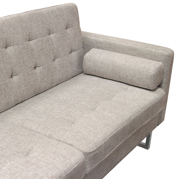 Opus Convertible Tufted Sofa in Barley Fabric by Diamond Sofa