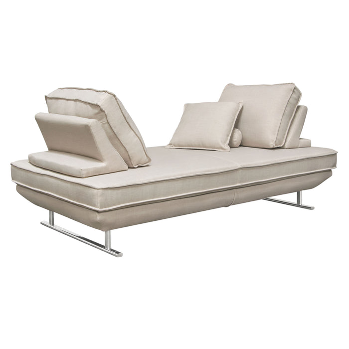 Dolce Lounge Seating Platform with Moveable Backrest Supports by Diamond Sofa - Sand Fabric