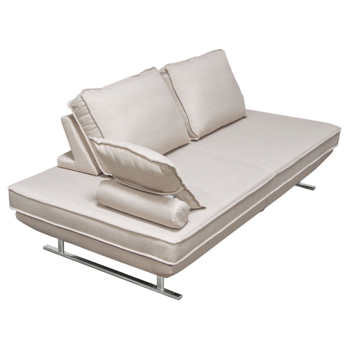 Dolce Lounge Seating Platform with Moveable Backrest Supports by Diamond Sofa - Sand Fabric