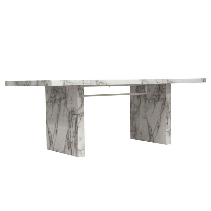 Icon Faux Marble Rectangular Dining Table by Diamond Sofa