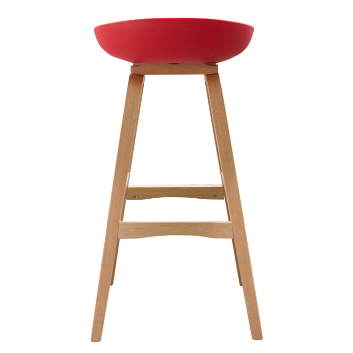 Brentwood Bar Height Stool w/ Red PP Seat & Molded Bamboo Frame by Diamond Sofa