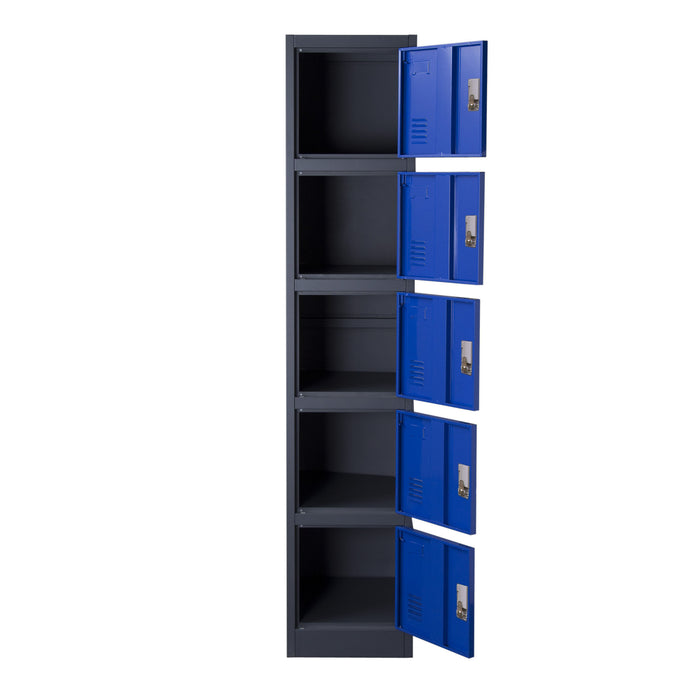 5-Door Metal Storage Locker Cabinet with Key Lock Entry by Diamond Sofa