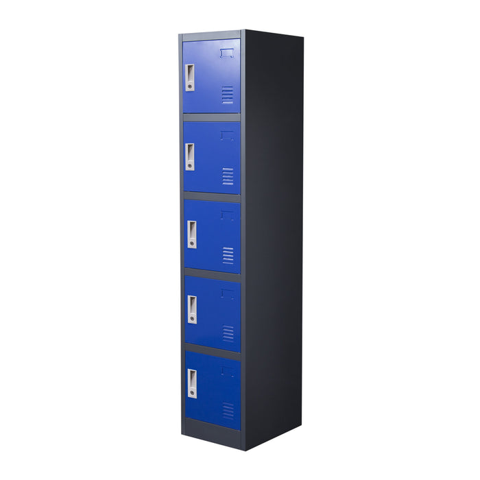 5-Door Metal Storage Locker Cabinet with Key Lock Entry by Diamond Sofa