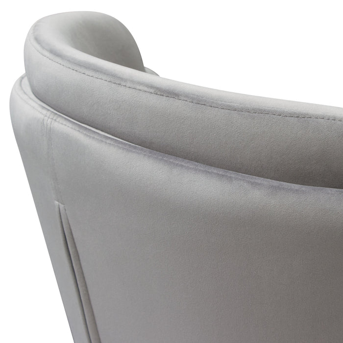 Grace Set of (2) Dining Chairs in Grey Velvet w/ Chrome Legs by Diamond Sofa