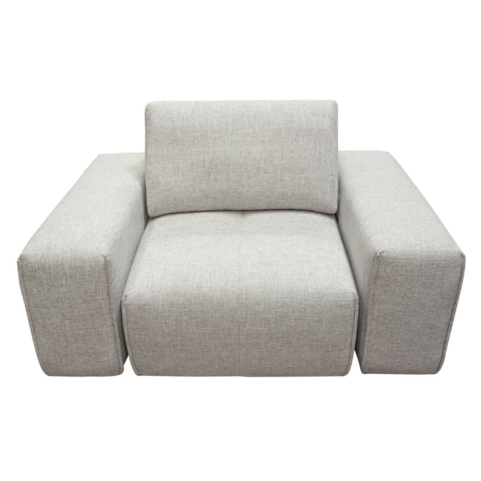 Jazz Modular 1-Seater with Adjustable Backrest in Light Brown Fabric by Diamond Sofa