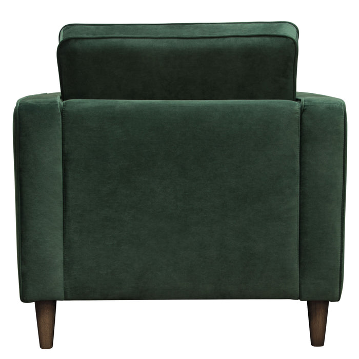 Juniper Tufted Chair in Hunter Green Velvet by Diamond Sofa