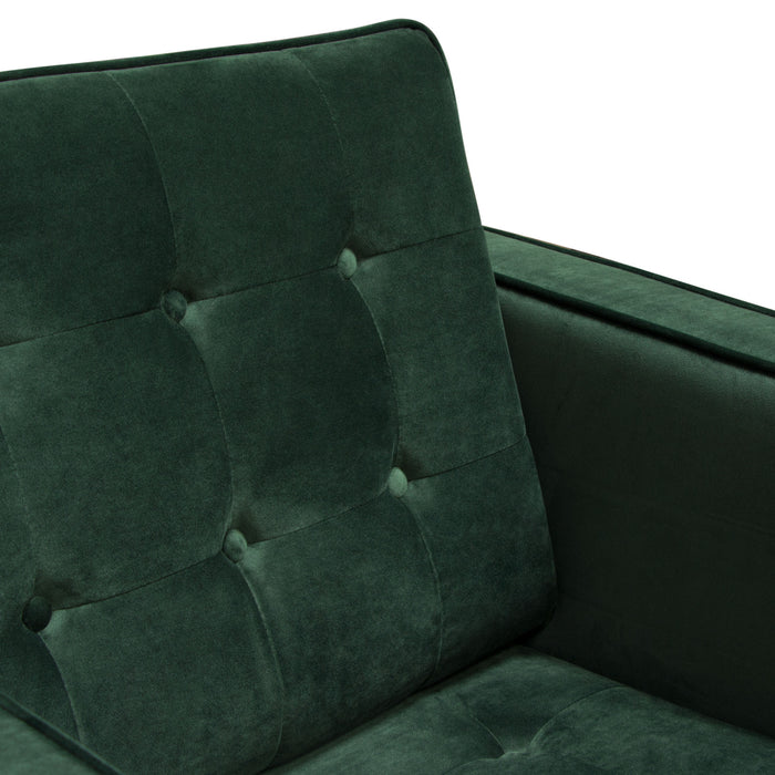 Juniper Tufted Chair in Hunter Green Velvet by Diamond Sofa