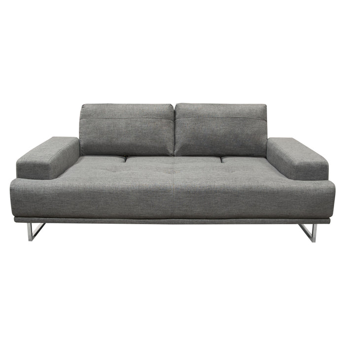Russo Sofa w/ Adjustable Seat Backs in Space Grey Fabric by Diamond Sofa