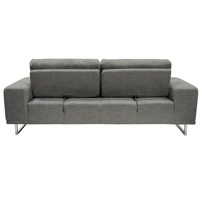 Russo Sofa w/ Adjustable Seat Backs in Space Grey Fabric by Diamond Sofa
