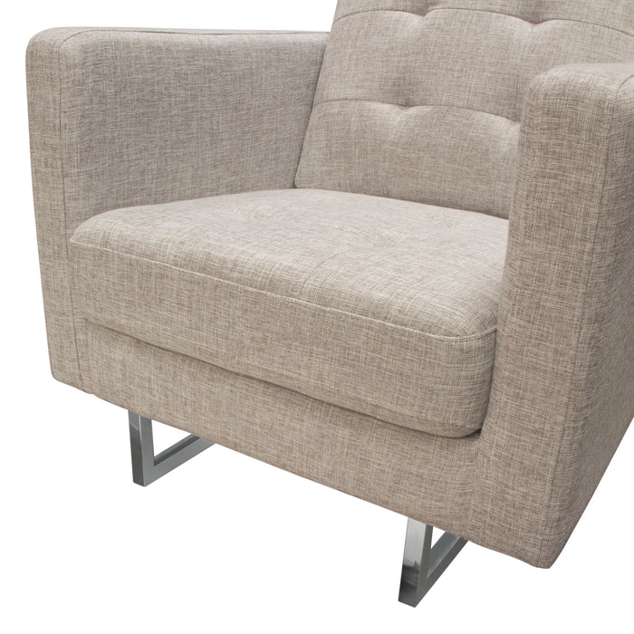 Opus Convertible Tufted Sofa with Chair 2PC Set in Barley Fabric by Diamond Sofa