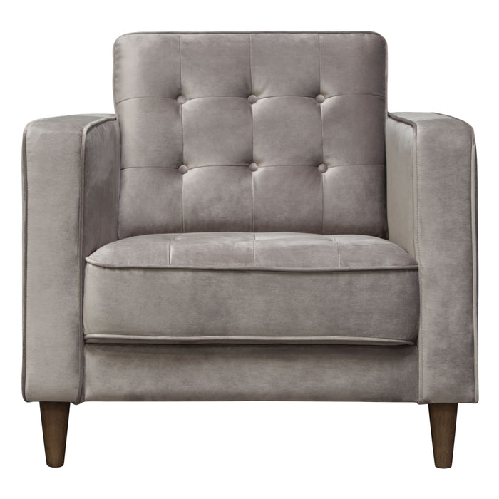 Juniper Tufted Chair in Champagne Grey Velvet by Diamond Sofa