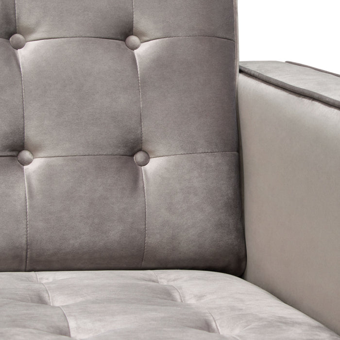 Juniper Tufted Chair in Champagne Grey Velvet by Diamond Sofa