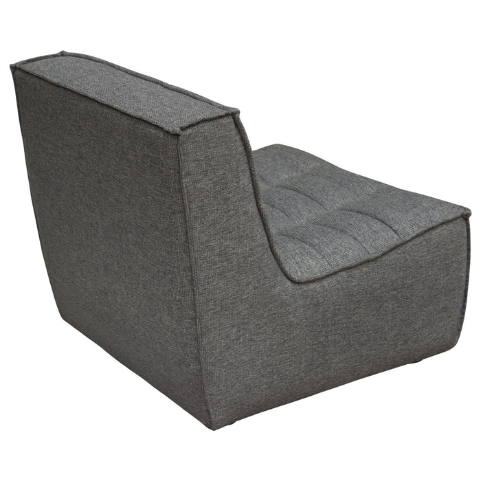 Marshall 3PC Corner Modular Sectional w/ Scooped Seat in Grey Fabric by Diamond Sofa