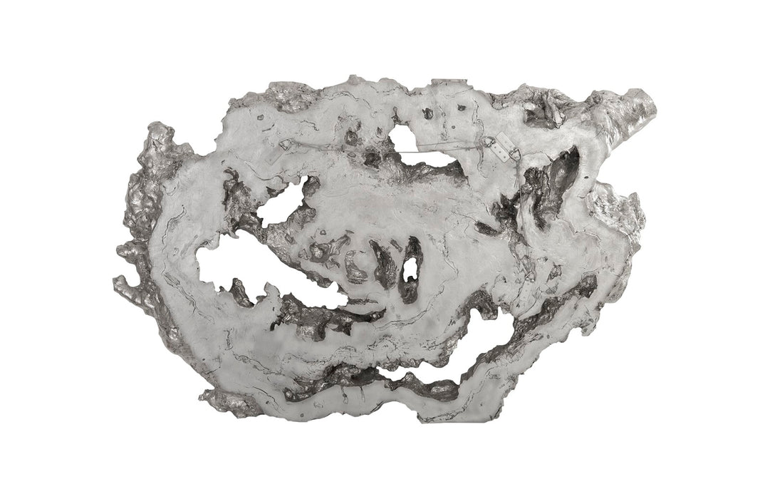 Burled Root Wall Art, Large, Silver Leaf