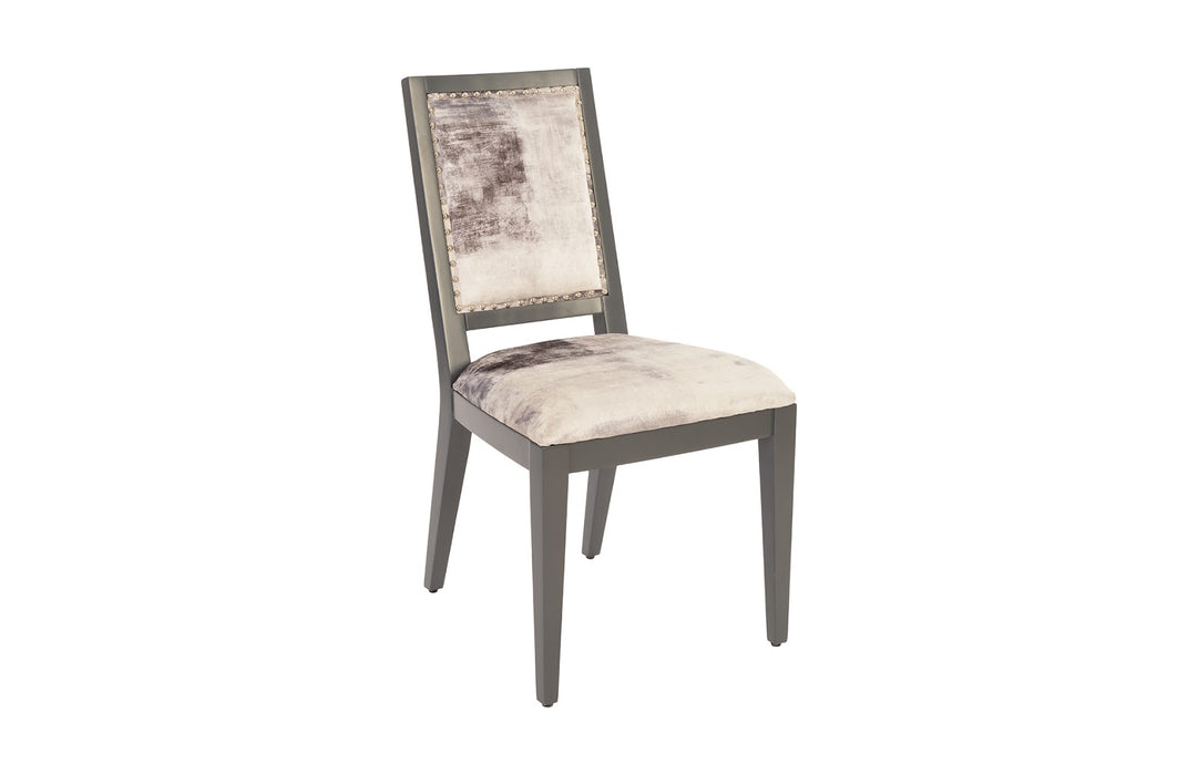 Mesmerize Dining Chair, Mist Grey, Grey Wooden Legs