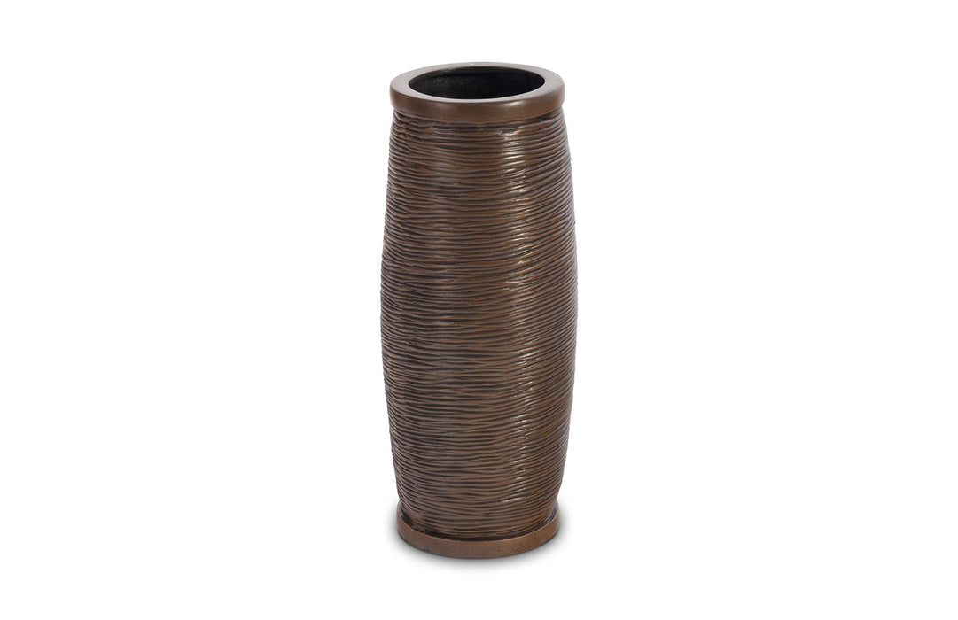Spun Wire Vase, Bronze, SM