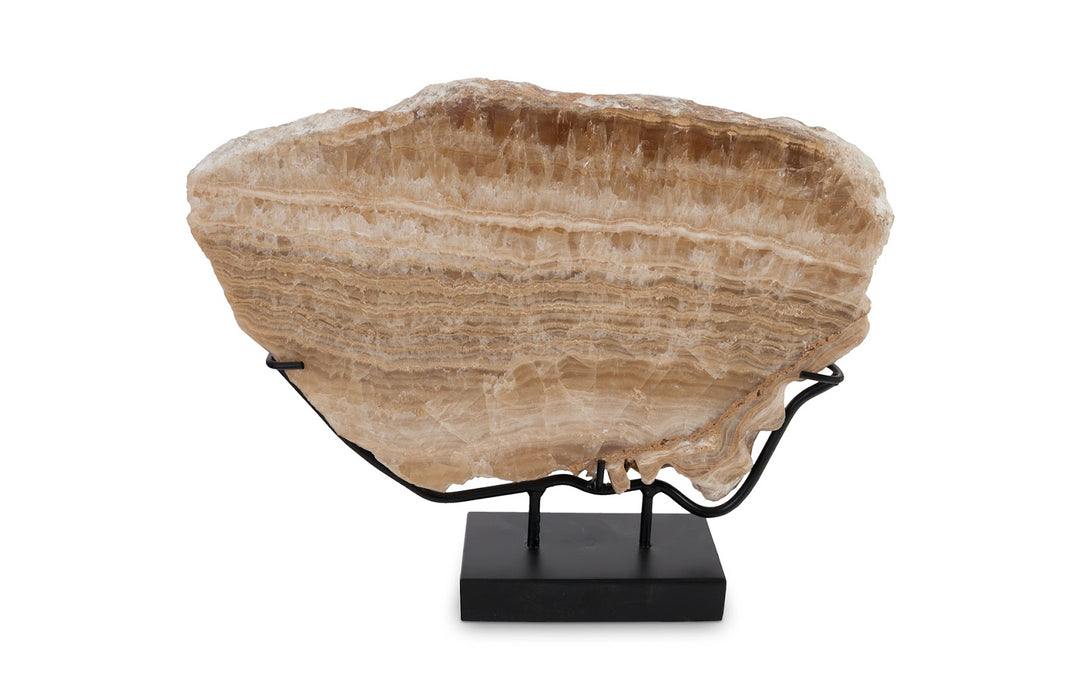 Onyx Slice Sculpture on Stand, Assorted