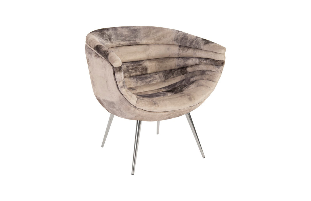 Nouveau Club Chair, Mist Grey, Stainless Steel Legs