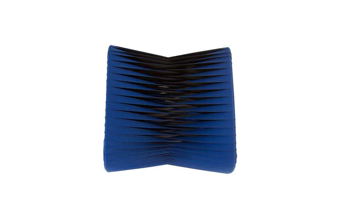 Seat Belt Ottoman, Blue/Black