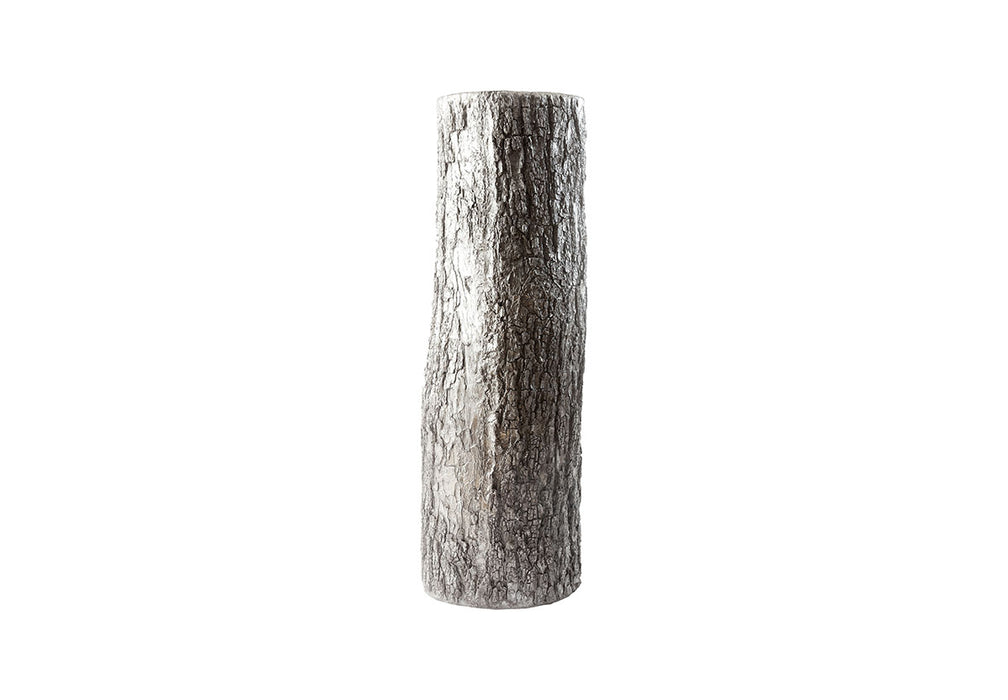 Bark Pedestal, Silver Leaf, LG