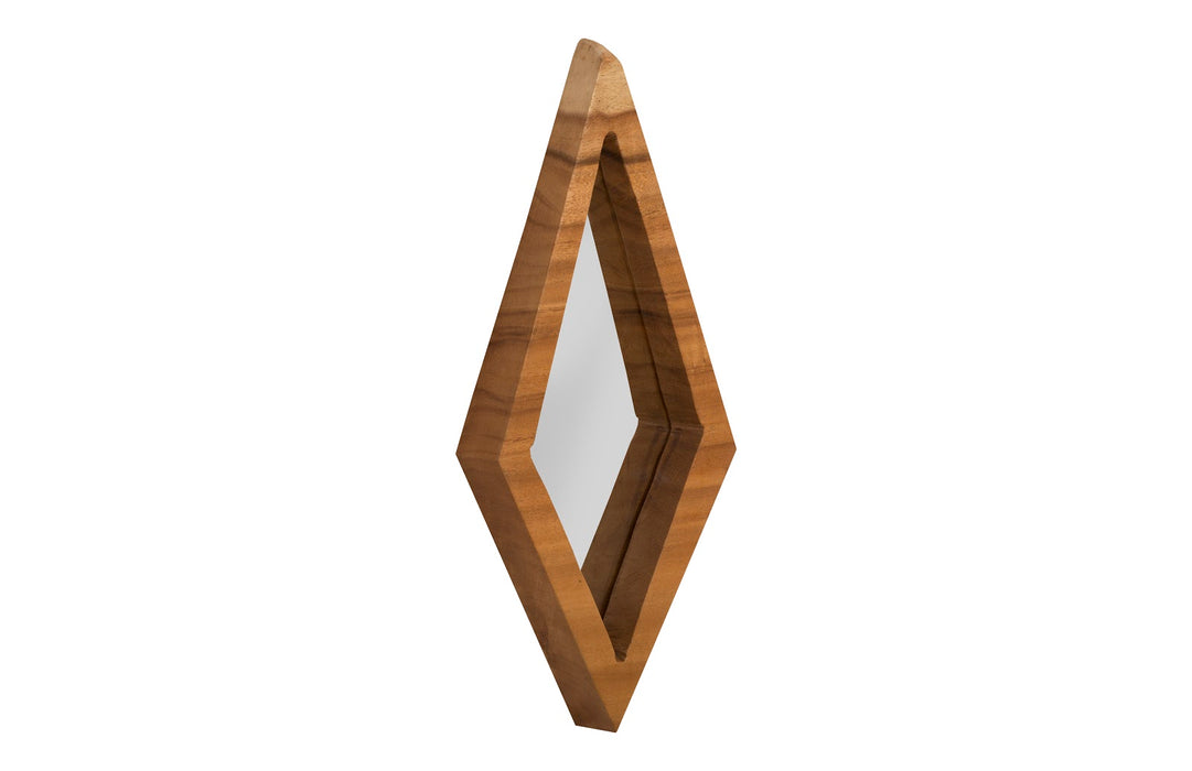 Diamond Chamcha Wood Mirror, MD, Natural