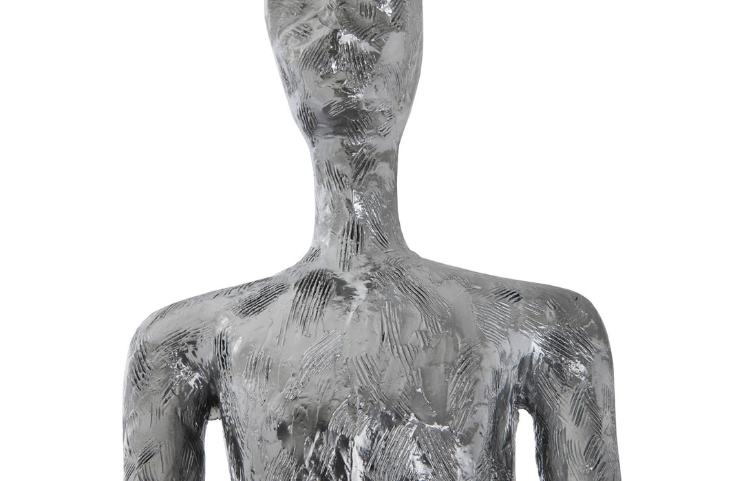 Lloyd Sculpture, Resin, Liquid Silver