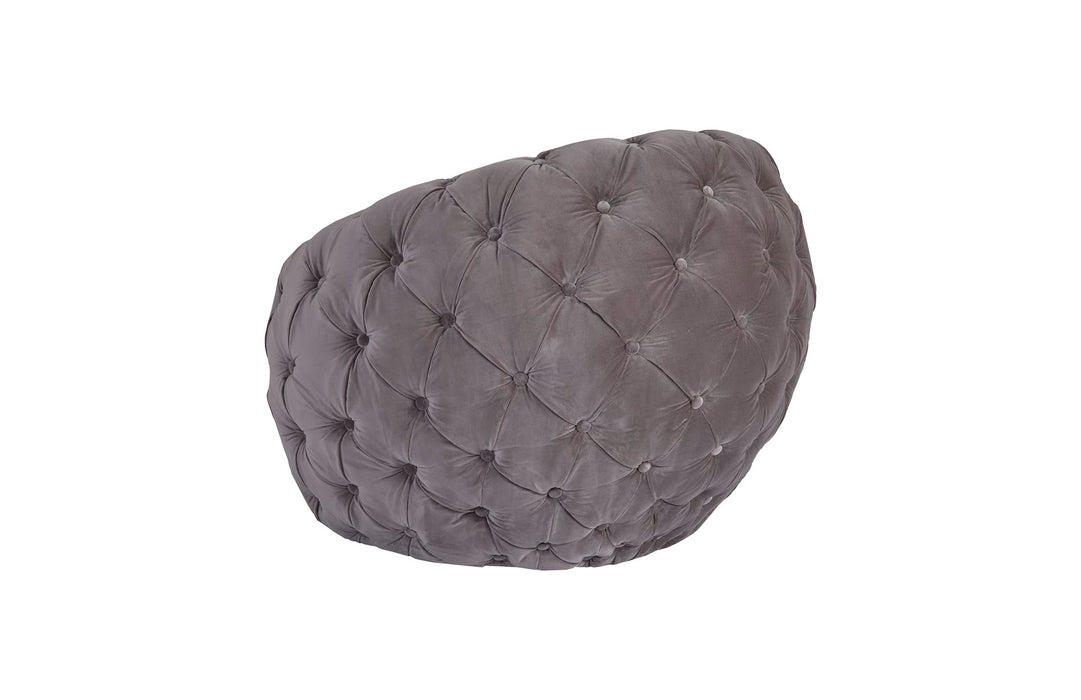 Egg Chair, Grey Velvet Fabric
