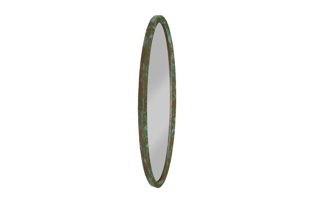 Elliptical Oval Mirror, Small, Lichen