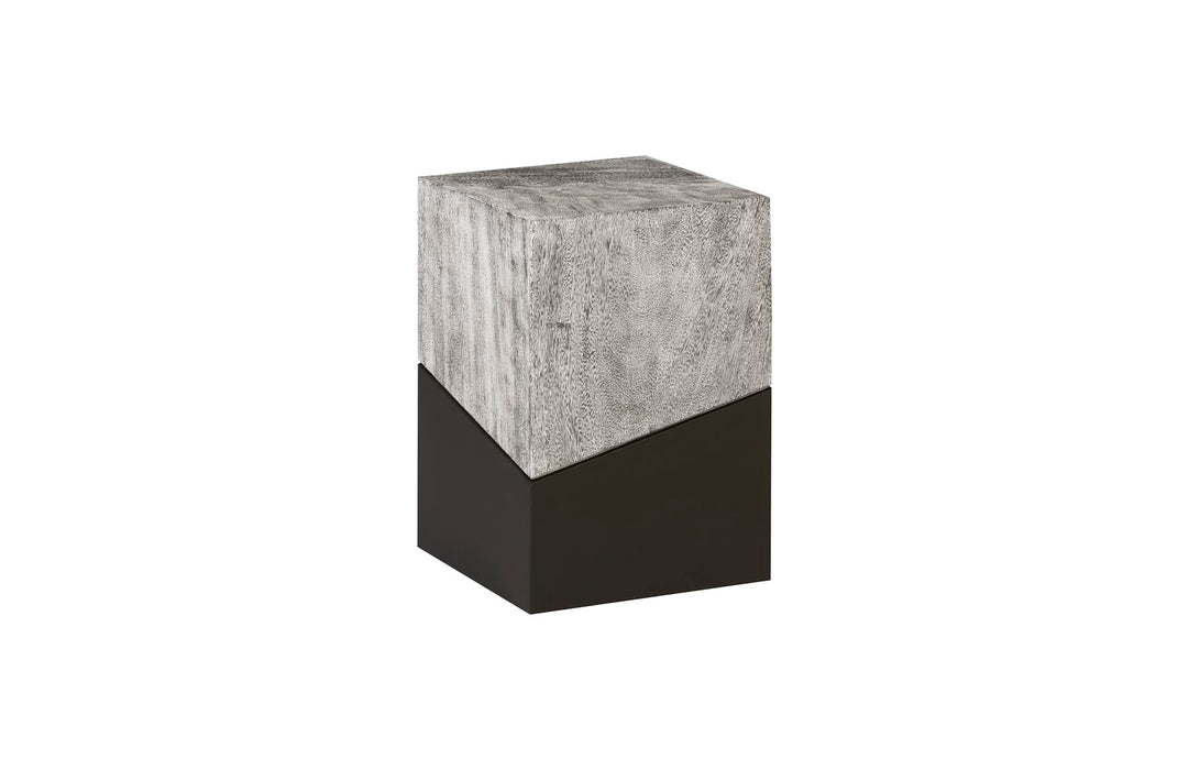 Geometry Side Table, Grey Stone