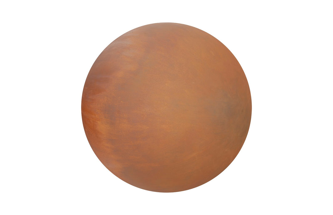 Ball on the Wall, Large, Resin, Rust Finish