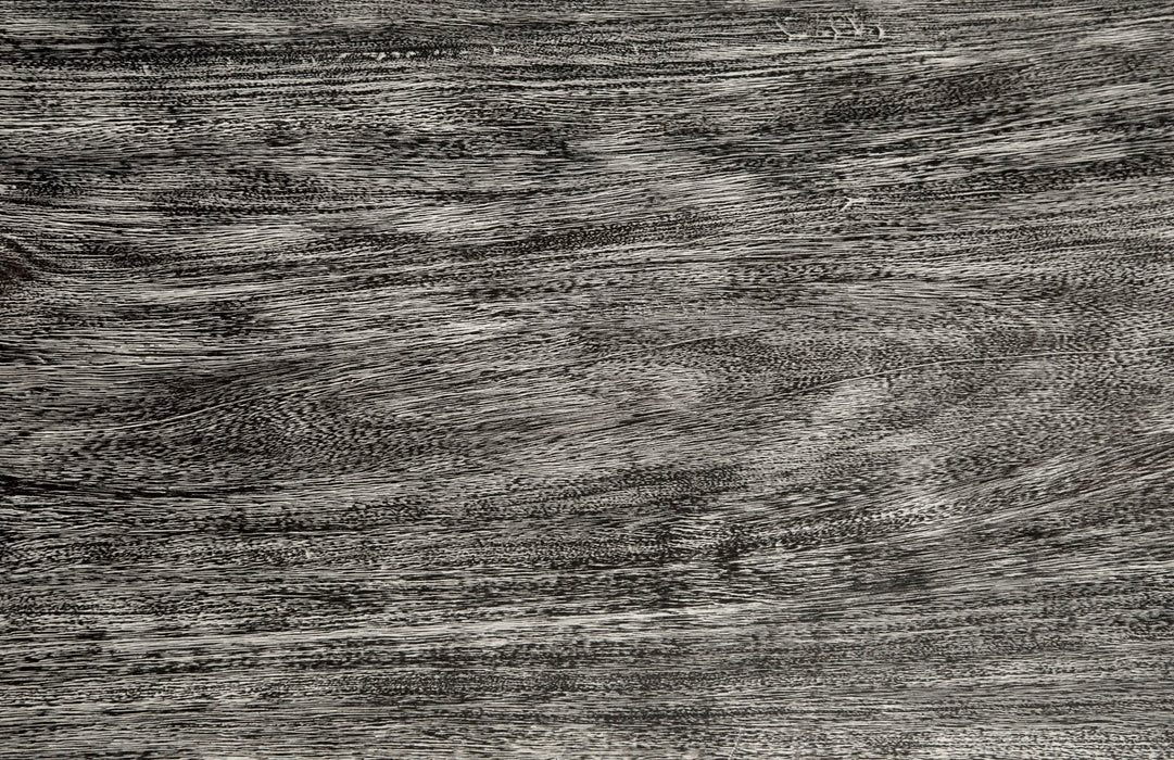 Chamcha Wood Console Table, Metal U Legs, Grey Stone Finish
