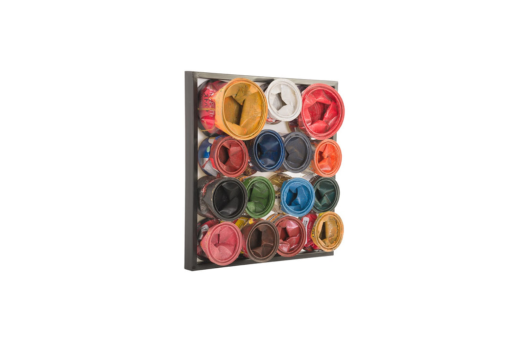 Paint Can Wall Art, Square, Assorted Colors, SM