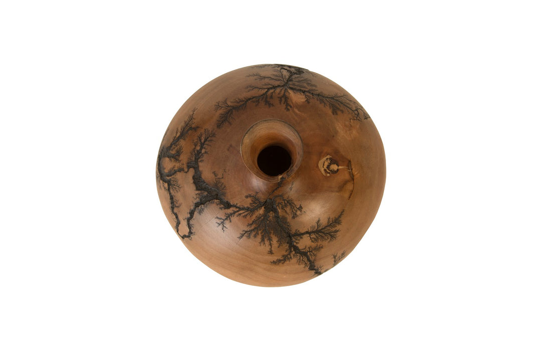 Lightning Vase, Mango Wood, Short