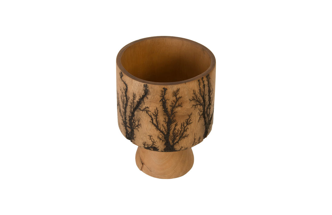 Lightning Vase, Mango Wood, Cup Shape