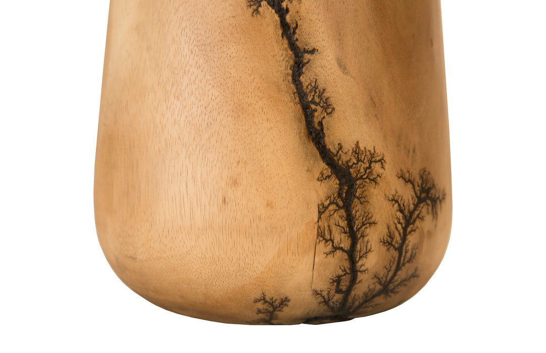 Lightning Vase, Mango Wood, Tall