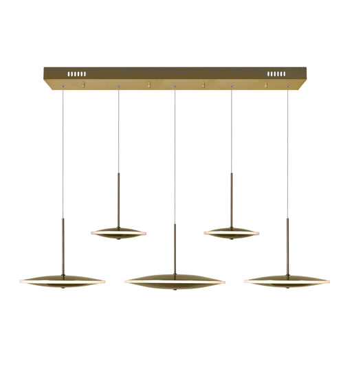 LED Island/Pool Table Chandelier with Brass Finish