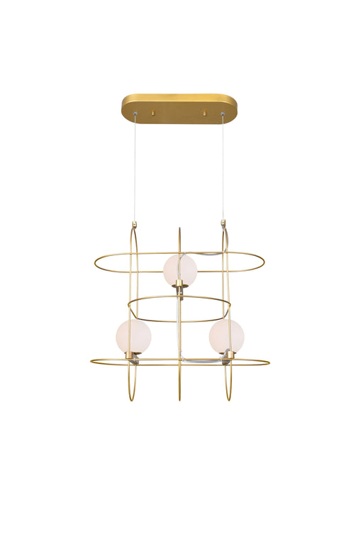 3 Light Chandelier with Medallion Gold Finish
