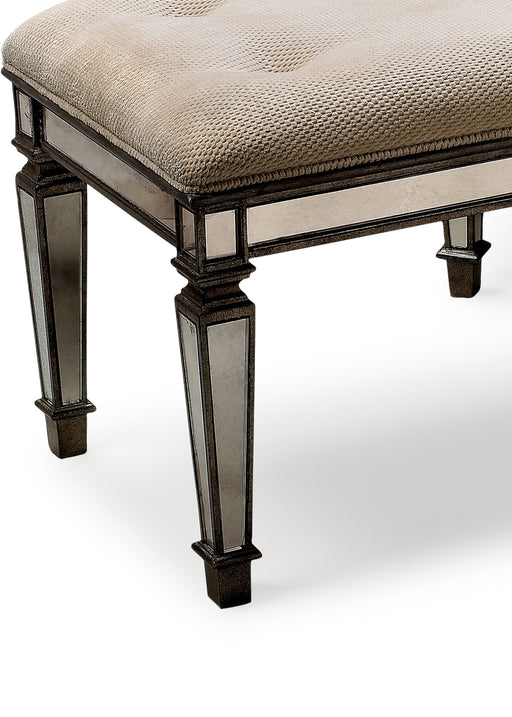 Butler Celeste Upholstered Mirrored Vanity Bench