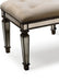 Butler Celeste Upholstered Mirrored Vanity Bench