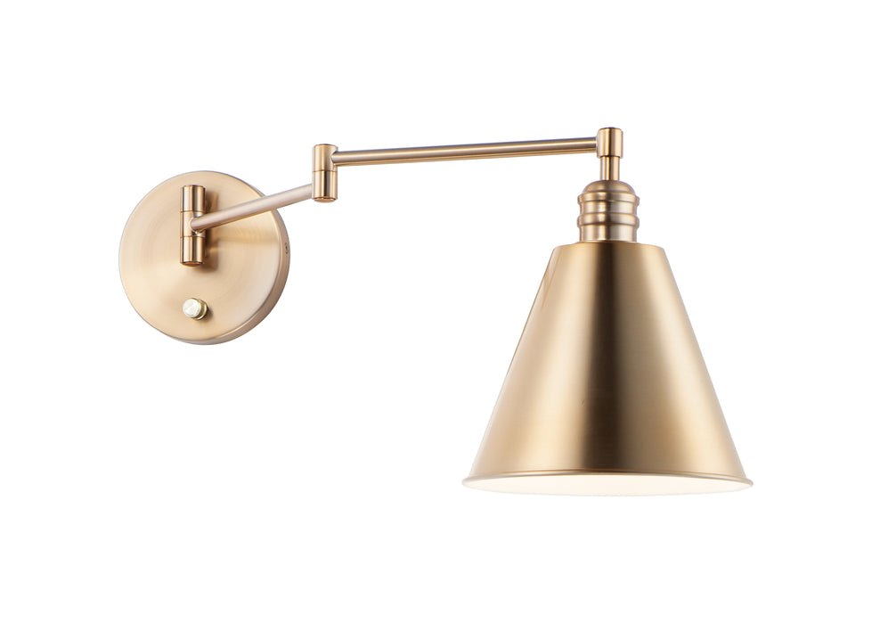 Library 1-Light Wall Sconce Horizontal Swing Arm HR 8
