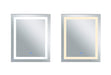 Rectangle Matte White LED 30 in. Mirror From our Abril Collection