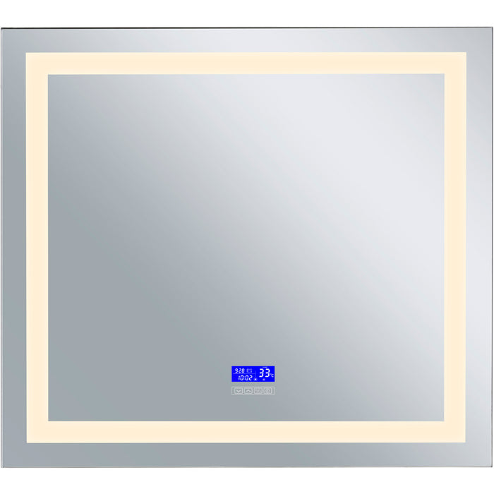 Abril 40 X 36 inch Matte White Wall Mirror in 3000K