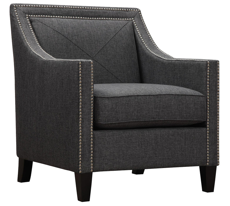 Asheville Dark Grey Linen Chair