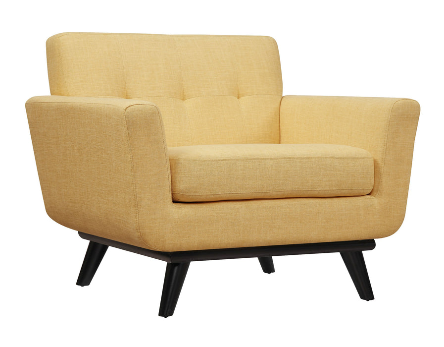 James Mustard Yellow Linen Chair