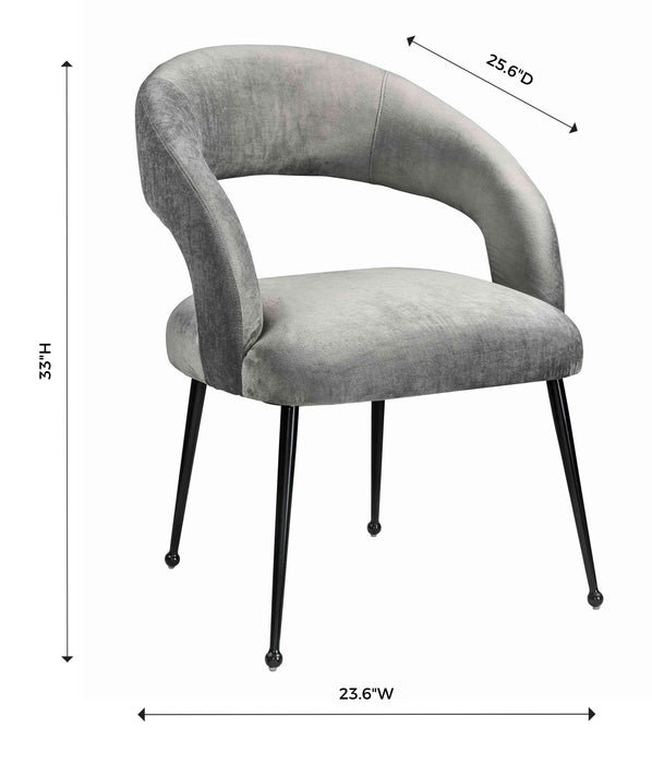 Rocco Slub Grey Dining Chair